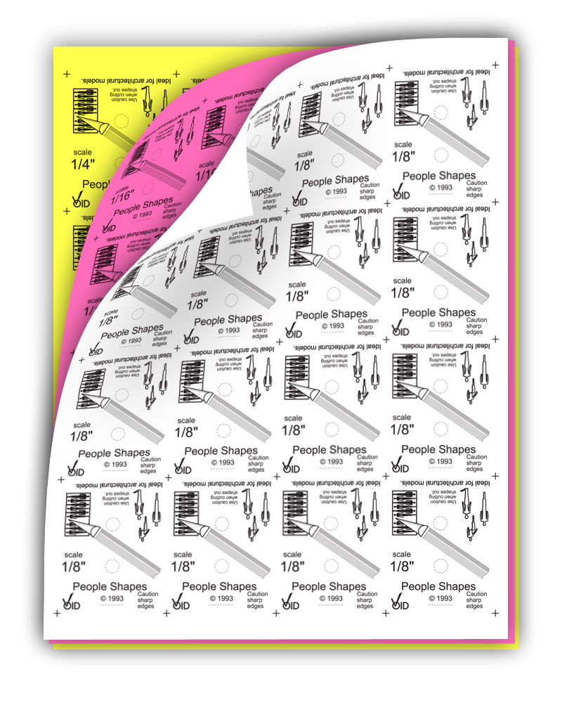 People Shapes label sheets.
